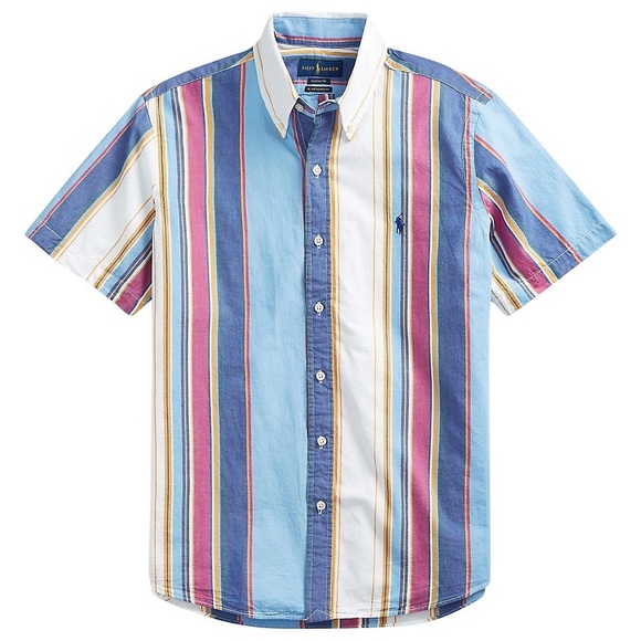 RALPH LAUREN | Classic Fit Striped Poplin Shirt - Picture 7 of 7